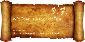 Véber Feliciána névjegykártya